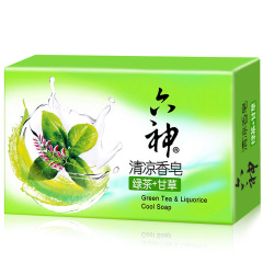 六神清凉香皂绿茶+甘草125g 散装