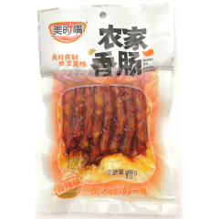 美时嘴 休闲零食 农家香肠 80g/袋 香辣味