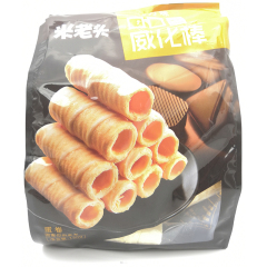 米老头 休闲零食 口口香威化棒150g 巧克力味