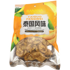 港洲食品 休闲零食 果干 泰国风味 烤香蕉片 88g/袋