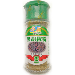 华品 调味品 黑胡椒粉 35g/瓶